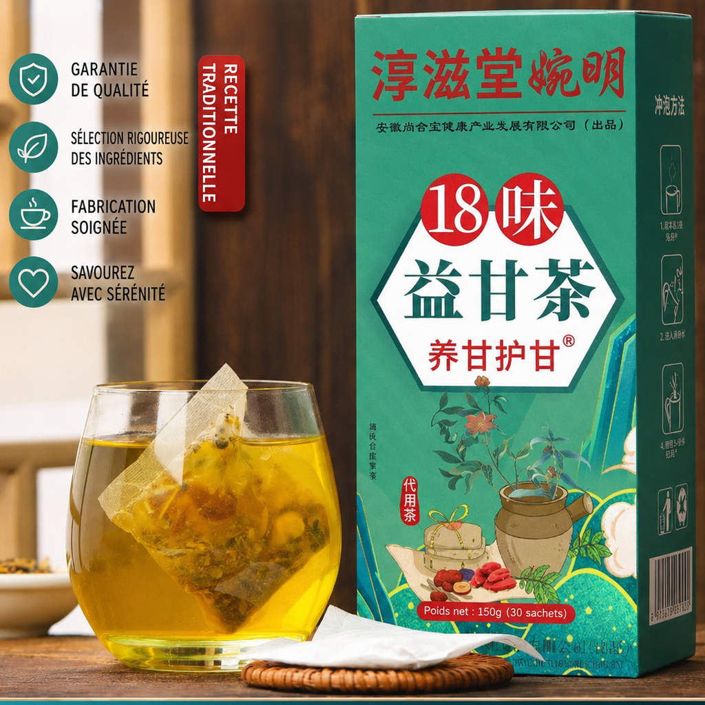 CHEN'TEA 18 — Thé des 18 Plantes · Secret de Longévité Chinois