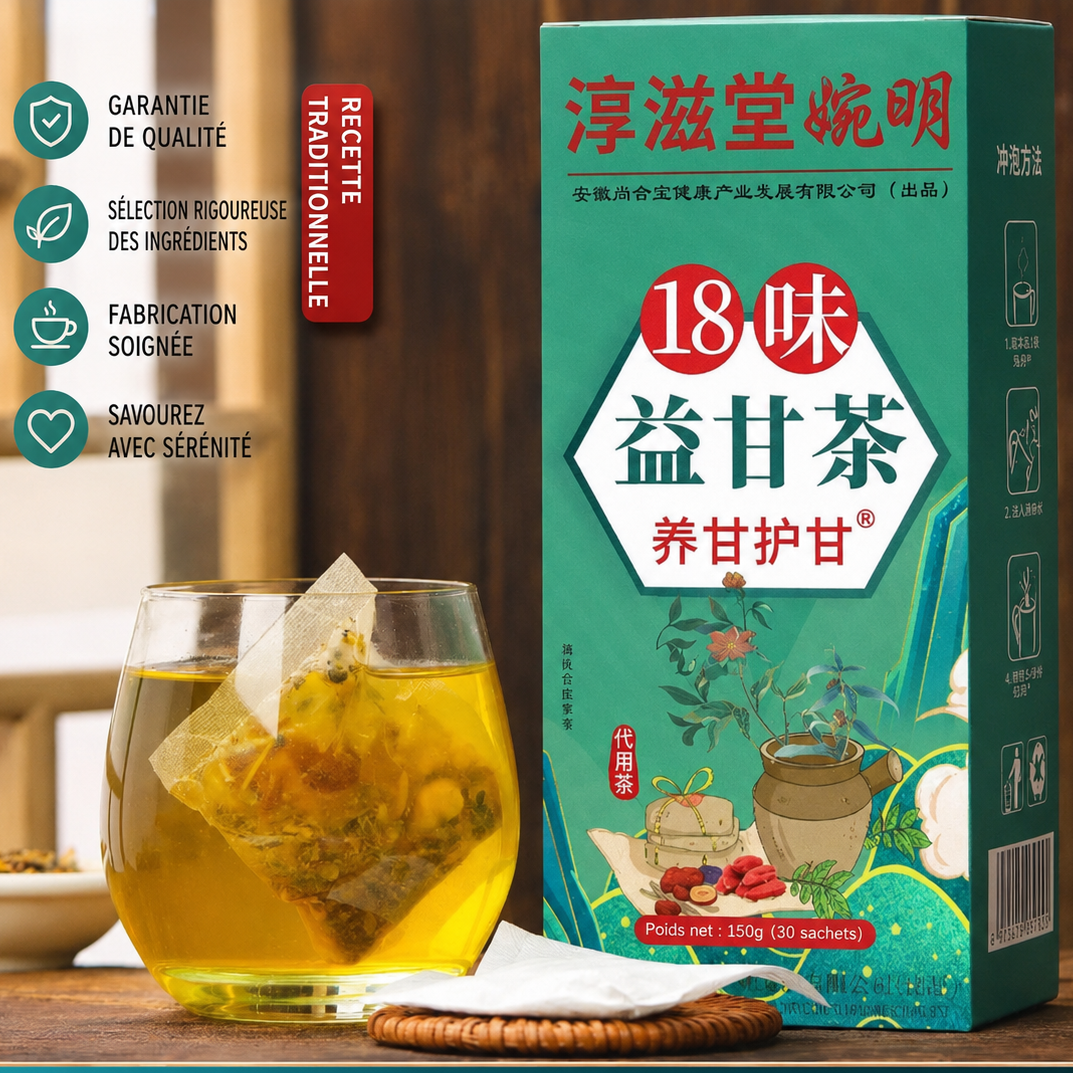 CHEN'TEA 18 — Thé des 18 Plantes · Secret de Longévité Chinois