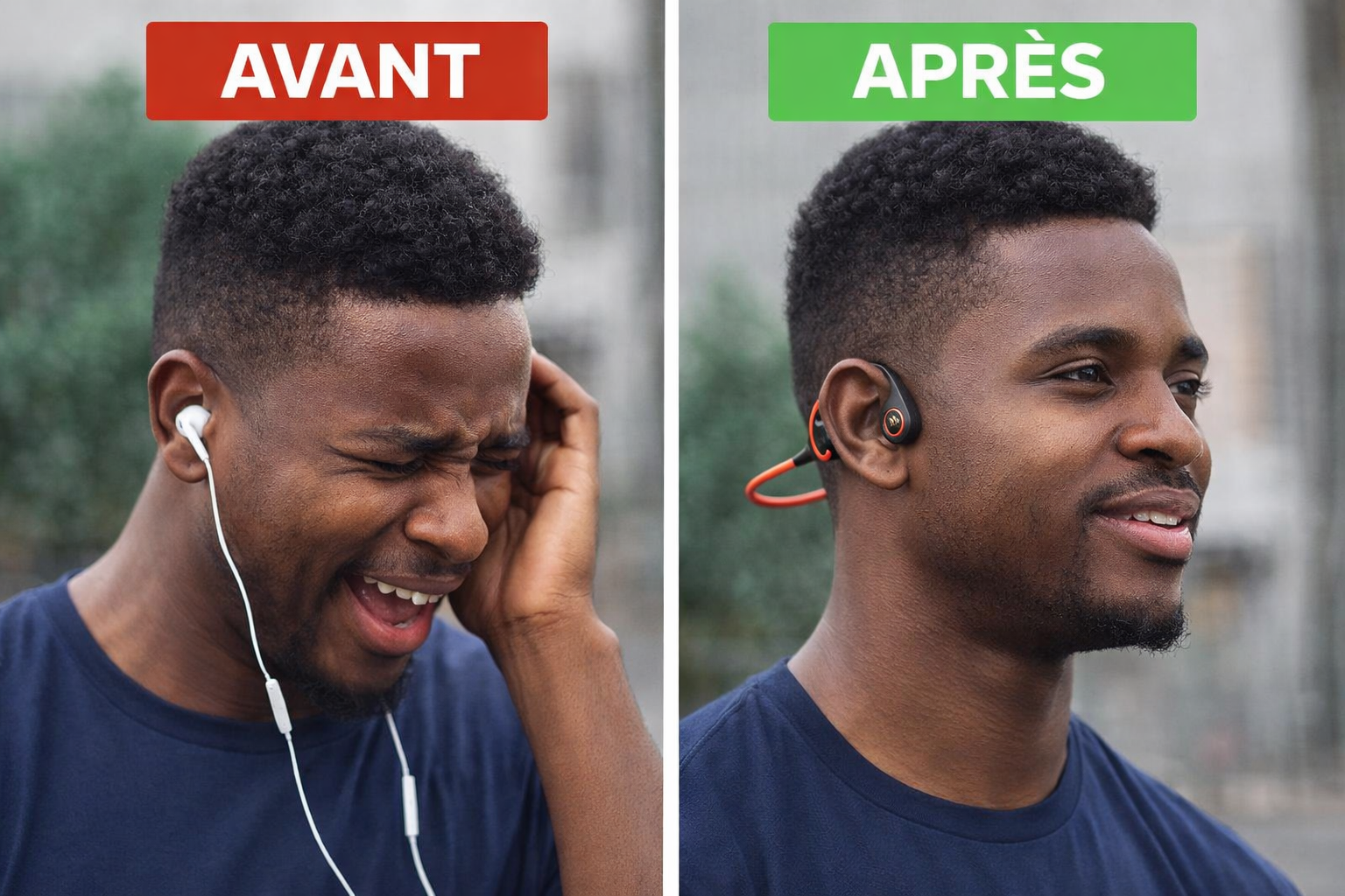 AKZ G3™ – Casque Bluetooth à Conduction Osseuse- MP3