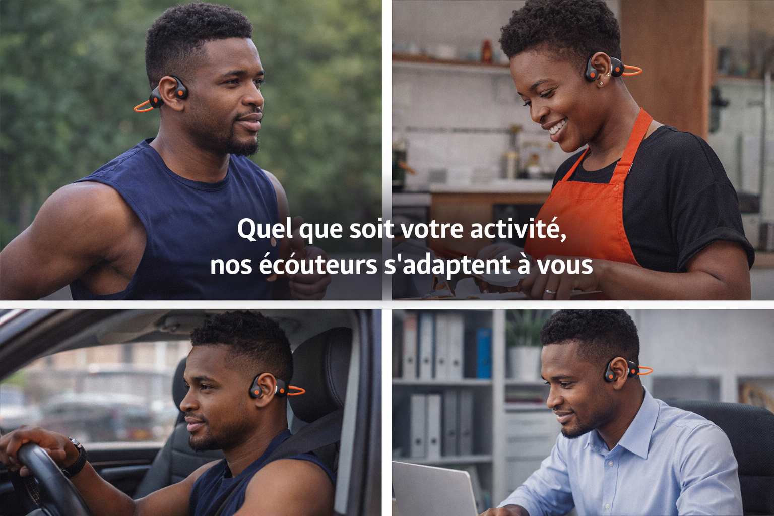 AKZ G3™ – Casque Bluetooth à Conduction Osseuse- MP3